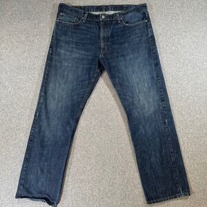 Levis 514 Slim Straight Jeans Mens 40x32 Dark Wash Blue Cotton Denim Pants